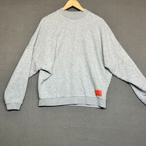 Calvin Klein Jumper Sweater Womens Adult Large Gray Logo Mock Neck Pullover